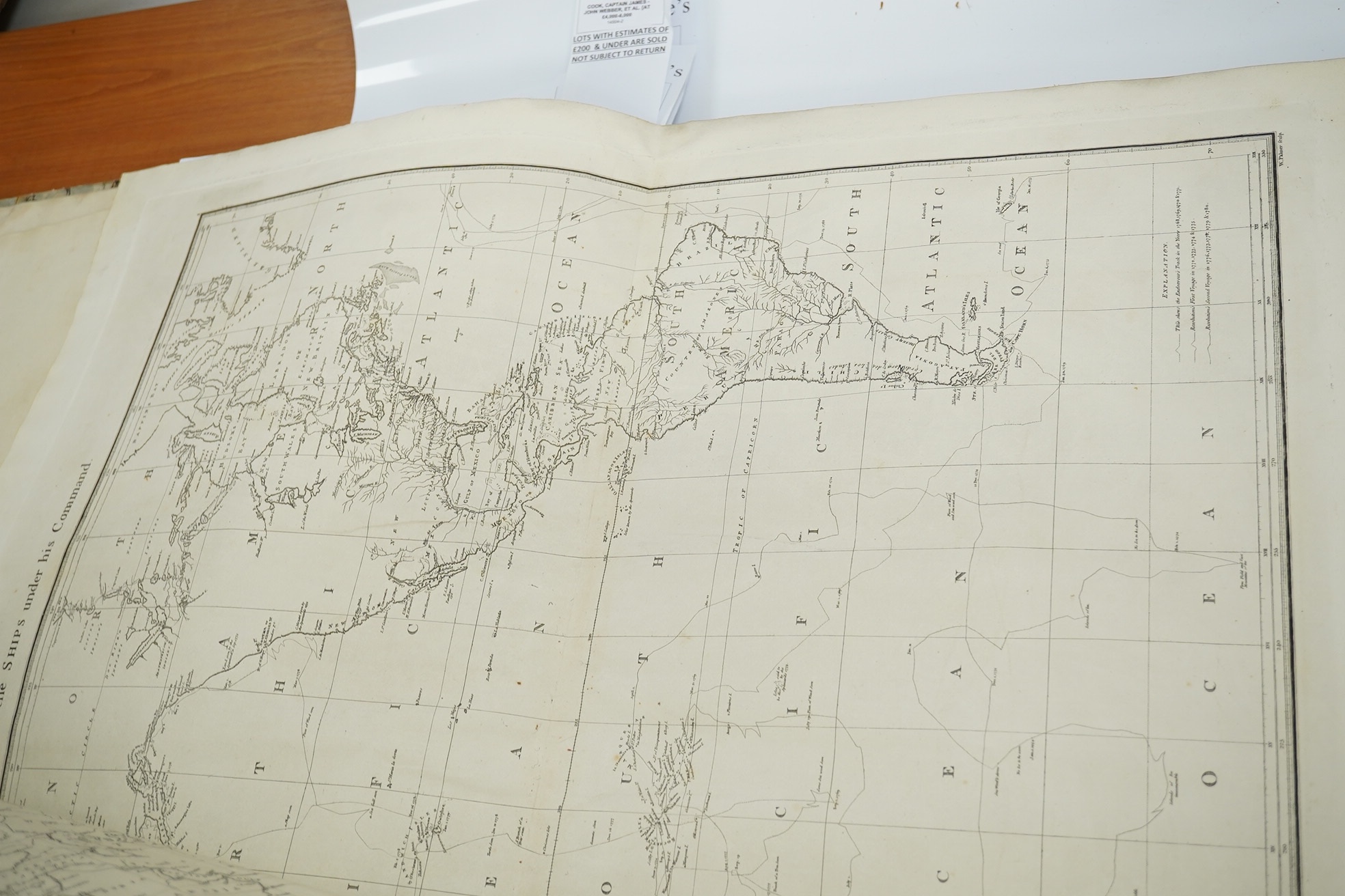 Cook, Captain James - John Webber, et al. [Atlas to] A Voyage to the Pacific Ocean… for making discoveries in the Northern Hemisphere, 2 engraved folding maps, 61 engraved, tissue guarded, plates. Folio, (57 x 42.5cms),